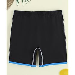 Pine Active Swimming Trunk With Text Print - Black