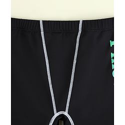 Pine Active Swimming Trunk With Text Print - Black