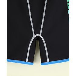 Pine Active Swimming Trunk With Text Print - Black