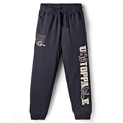 Pine Kids Looper Knit Full Length Lounge Pant With Unstoppable Print - Black