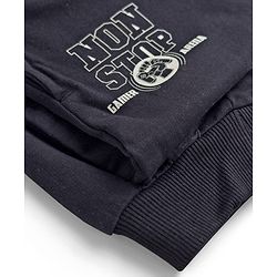 Pine Kids Looper Knit Full Length Lounge Pant With Unstoppable Print - Black