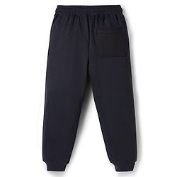 Pine Kids 100% Cotton Full Length Lounge Pant With Text Print - Black