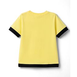 Pine Kids Single Jersey Knit Half Sleeves Game Printed T-Shirt & Shorts Set - Yellow