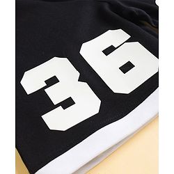 Pine Kids Single Jersey Knit Drop Shoulder Half Sleeves T-Shirt & Shorts Set with California Print - Black