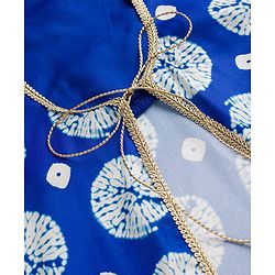 Pine Kids Woven Printed Indo Western  Kurti Palazo Set - Royal Blue