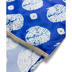 Pine Kids Woven Printed Indo Western  Kurti Palazo Set - Royal Blue