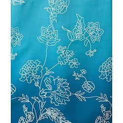 Pine Kids Woven Full Sleeves Kurta Pajama Set with Floral Embroidery - Blue