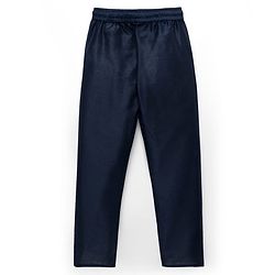 Pine Kids Woven Full Sleeves Kurta Pajama Set with Jacket Embroidery & Sequin Detailing - Navy Blue