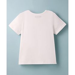 Pine Kids Single Jersey Knit Half Sleeves T-Shirt & Shorts Night Suit with Floral & Butterfly Print - Lilac & White