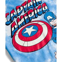 Pine Kids Marvel Single Jersey Knit Half Sleeves T-Shirt & Shorts Set With Captain America Graphics - Multicolor