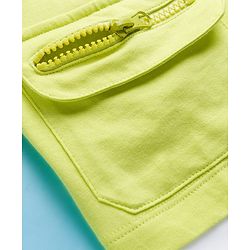 Pine Kids Marvel Terry Knit Oversized Drop Shoulder Half Sleeves T-Shirt with Avengers Graphics - Limegreen