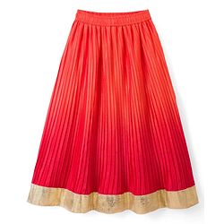 Pine Kids Woven Half Sleeves Printed Choli Lehenga Set with Dupatta - Multicolor