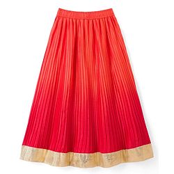 Pine Kids Woven Half Sleeves Printed Choli Lehenga Set with Dupatta - Multicolor