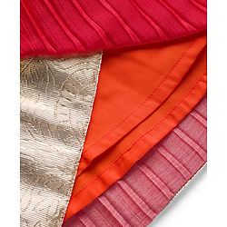 Pine Kids Woven Half Sleeves Printed Choli Lehenga Set with Dupatta - Multicolor