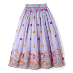 Pine Kids Woven Sleeveless Choli Lehenga Set with Dupatta Embroidery & Sequin Detailing - Lilac