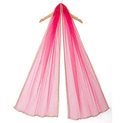 Pine Kids Woven Half Sleeves Floral Printed Choli Lehenga Set with Dupatta & Sequin Detailing - Orange & Pink