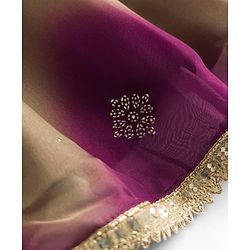 Pine Kids Woven Half Sleeves Embroidered Choli Lehenga Set With Dupatta - Multicolour