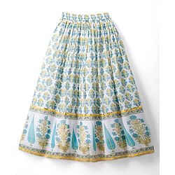 Pine Kids Woven Sleeveless Lehenga Choli Set With Floral Print & Dupatta - White