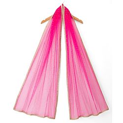 Pine Kids Woven Sleeveless Choli Lehenga Set Dupatta Floral Sequin Detailing - Dark Pink