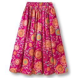 Pine Kids Woven Half Sleeves Lehenga Choli Set With Floral Print & Dupatta - Dark Pink
