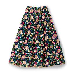 Pine Kids Woven Sleeveless Floral Embroidered Choli Lehenga Set with Sequin & Lace Detailing - Navy Blue