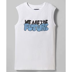 Pine Kids Viscose Woven Half Sleeves Printed Shirt With Tank T-Shirt - Multicolour