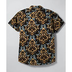 Pine Kids Viscose Woven Half Sleeves Printed Shirt With Tank T-Shirt - Multicolour