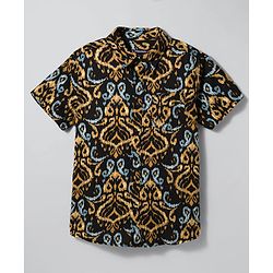 Pine Kids Viscose Woven Half Sleeves Printed Shirt With Tank T-Shirt - Multicolour