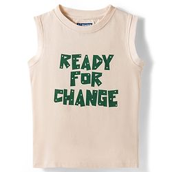 Pine Kids Woven Half Sleeves Abstract Printed Shirt With Inner Tee - Green & Off White