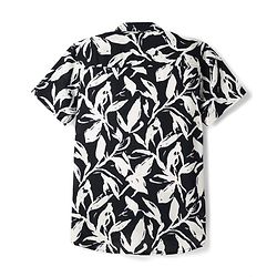 Pine Kids Woven Half Sleeves Shirt With Leaf Print - Multicolor