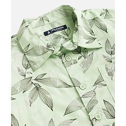 Pine Kids Woven Half Sleeves Shirt with Tropical Theme Print - Multicolor