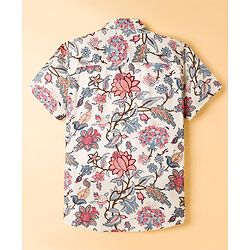 Pine Kids 4-5Y Boys Multicolor Floral Print Half Sleeves Woven Shirt