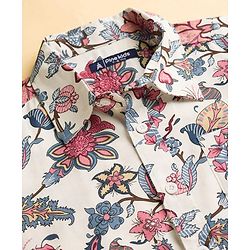 Pine Kids 4-5Y Boys Multicolor Floral Print Half Sleeves Woven Shirt