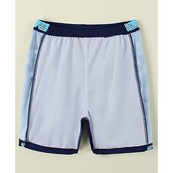 Pine Kids Abstract Printed Swimming Trunk With Cap - Navy Blue