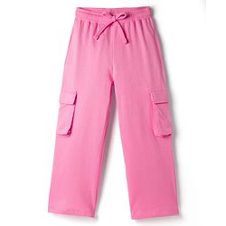 Pine Kids Cotton Knit Drop Shoulder Half Sleeves T-Shirt & Lounge Pant set with Text Foil Print - Black & Pink