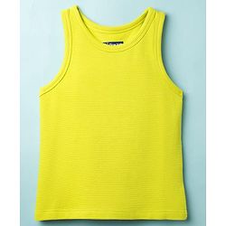 Pine Kids Cotton Knit Sleeveless Solid Top & Shorts Set - Light Green