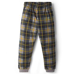 Pine Kids 100% Cotton Knit Half Sleeves Text Printed T-Shirt & Pyjama Night Suit With Checks Print - Green