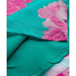 Pine Kids Woven Full Sleeves Floral Printed & Embroidered Kurti & Chudidar Set With Dupatta - Sea Green