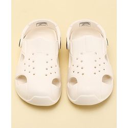 Pine Kids Back Strap Solid Clogs - OffWhite