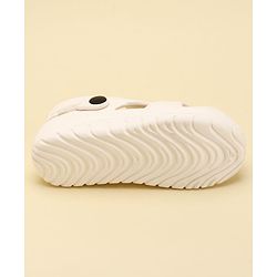Pine Kids Back Strap Solid Clogs - OffWhite