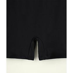 Pine Kids Full Raglan Sleeves Printed Legged Swimsuit - Black