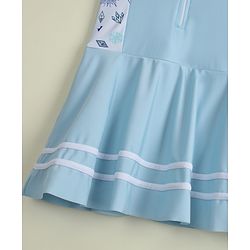 Pine Kids Half Raglan Sleeves Printed Frock Swimsuit - Blue