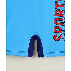 Pine Active Full Raglan Sleeves Legged Swimsuit - Blue