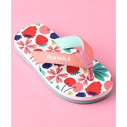Pine Kids Slip On Tropical Theme Printed Flip Flops - Multicolour