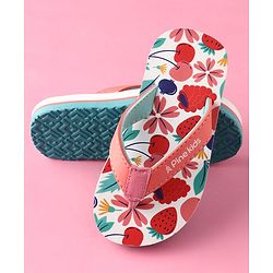 Pine Kids Slip On Tropical Theme Printed Flip Flops - Multicolour