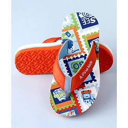 Pine Kids Slip On Text Printed Flip Flop - Multicolour