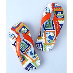 Pine Kids Slip On Text Printed Flip Flop - Multicolour