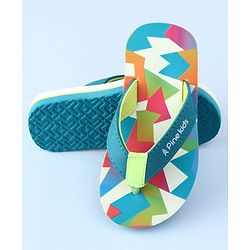 Pine Kids Slip On Flip Flops with Abstract Print - Multicolor