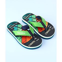 Pine Kids Slip On Flip Flops with California Print - Multicolor