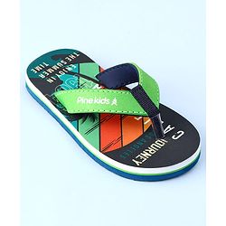Pine Kids Slip On Flip Flops with California Print - Multicolor